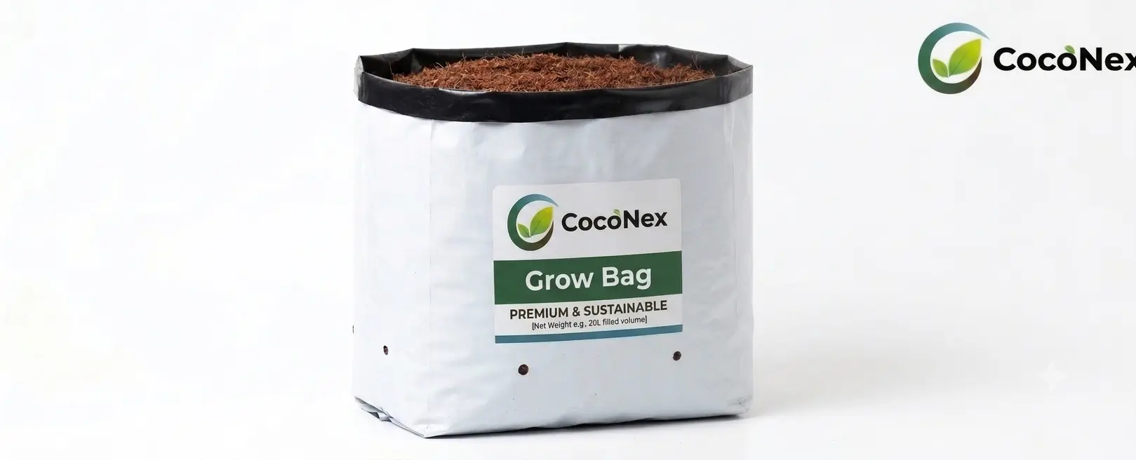 Coir grow bags for greenhouse farming - breathable coco peat grow bags for tomato and vegetable cultivation