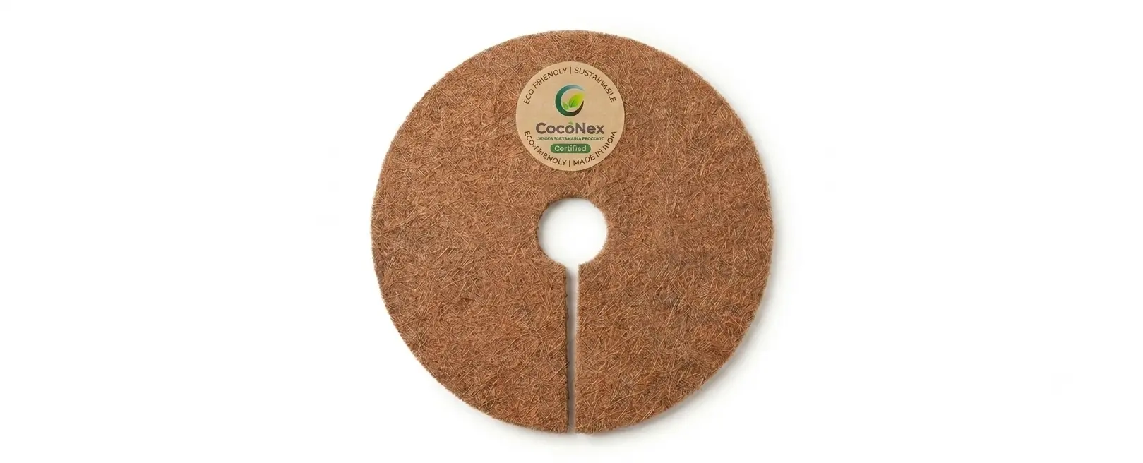 Coir mulch mats from CocoNex - natural coconut fiber weed mats for landscaping and erosion control